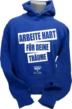 Hoodie X Anna Schell Arbeite Hart Für Deine Träume blau