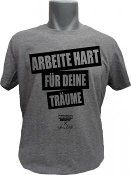 T-Shirt X Anna Schell Arbeite Hart Für Deine Träume graumeliert