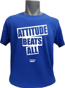 T-Shirt Attitude blau