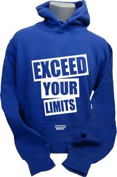 Hoodie Exceed Your Limits blau