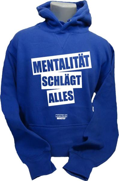 Hoodie Mentalität blau