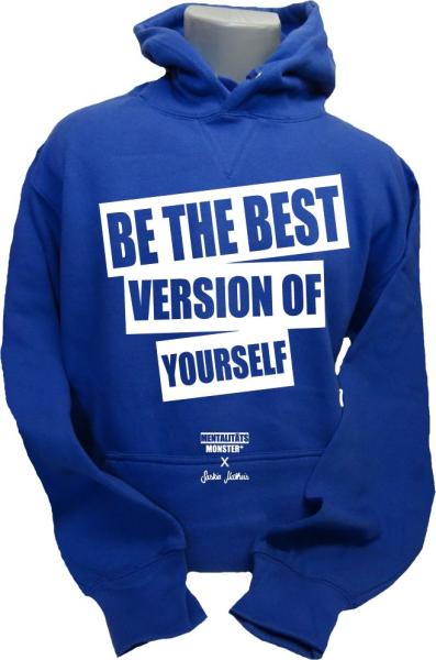 Hoodie X Saskia Matheis Be The Best Version blau