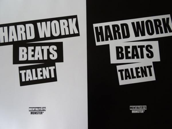 Poster Hard Work Beats Talent Set