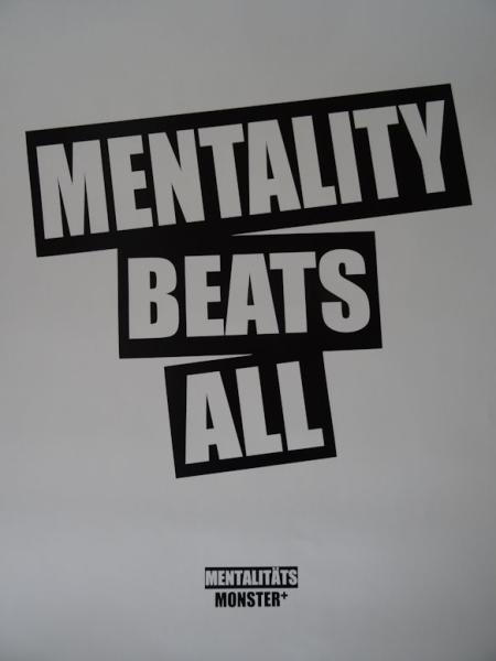 Poster Mentality Beats All weiss