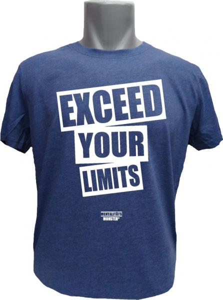 T-Shirt Exceed your Limits blaumeliert